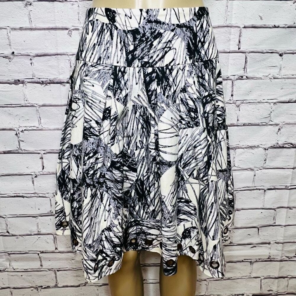 Lavender Label Womens Multicolor Abstract Allover Print A-Line Skirt Size 6